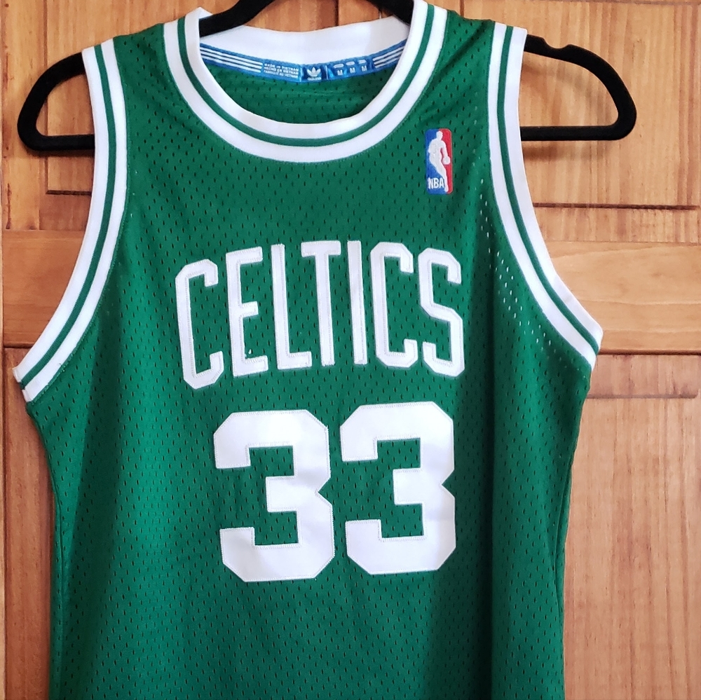 Women's M +2 length Celtics Jersey 33 Larry Bird